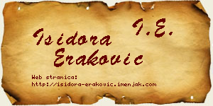 Isidora Eraković vizit kartica